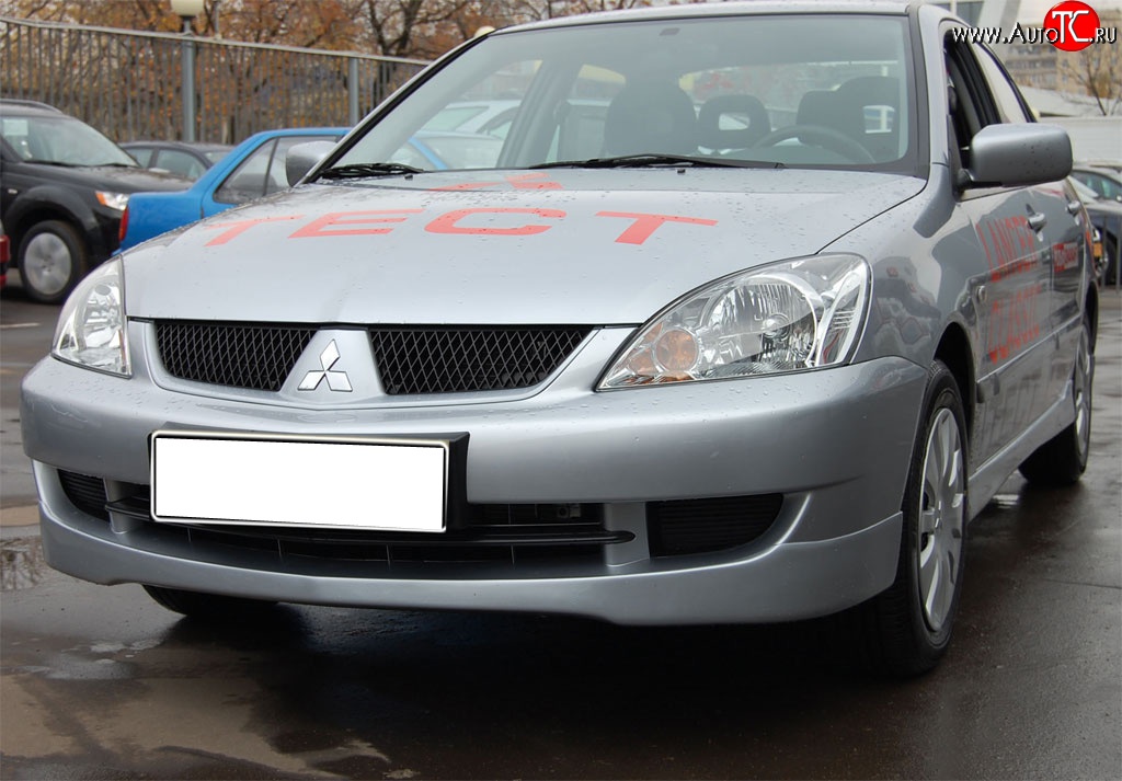 4 249 р. Накладка переднего бампера GT Dynamics Mitsubishi Lancer 9 1-ый рестайлинг седан (2003-2005) (Неокрашенная)  с доставкой в г. Набережные‑Челны