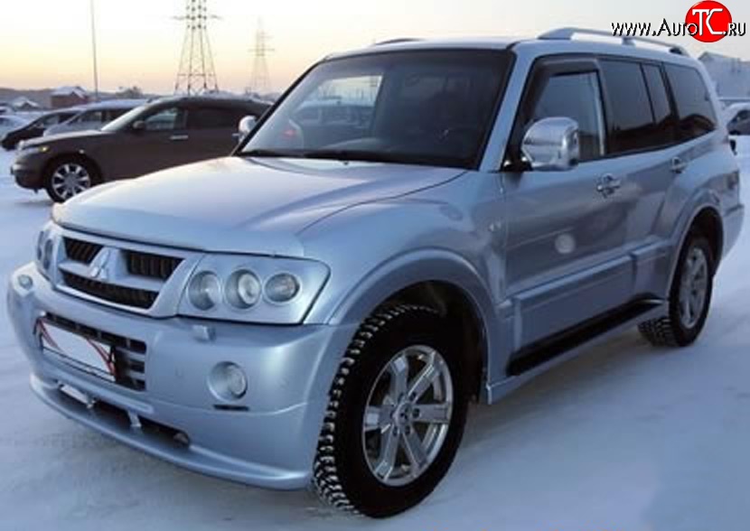 10 599 р. Накладка переднего бампера Sport Mitsubishi Pajero 3 V70 дорестайлинг (1999-2003) (Неокрашенная)  с доставкой в г. Набережные‑Челны