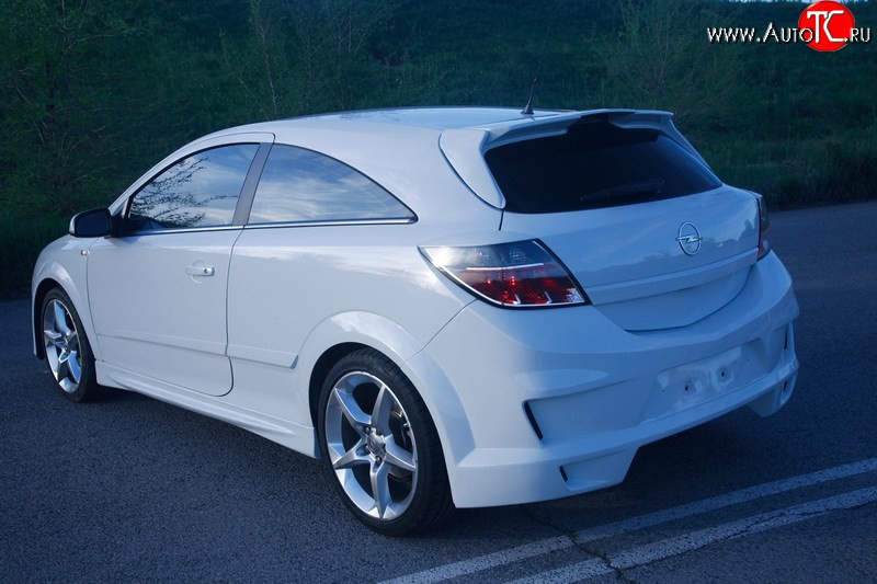 10 399 р. Задний бампер DM-Style  Opel Astra  H GTC (2004-2011) хэтчбек 3 дв. дорестайлинг, хэтчбек 3 дв. рестайлинг (Без сетки, Неокрашенный)  с доставкой в г. Набережные‑Челны