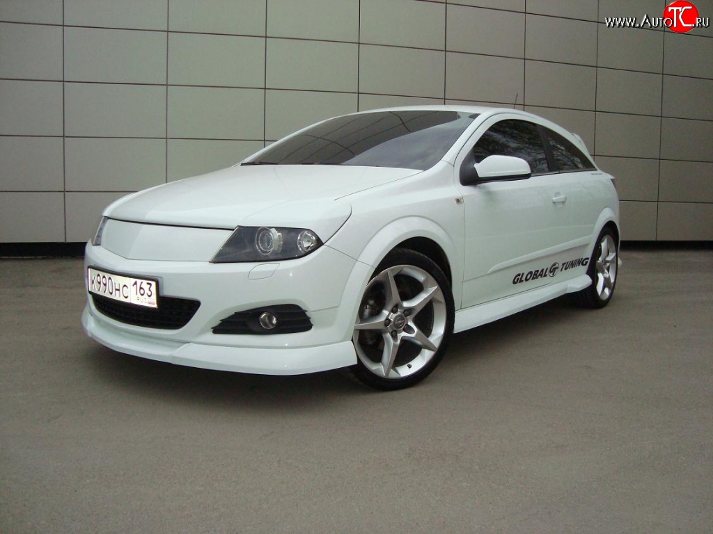 4 499 р. Глухая решётка радиатора Global Tuning Opel Astra H GTC хэтчбек 3 дв. рестайлинг (2006-2011) (Неокрашенная)  с доставкой в г. Набережные‑Челны