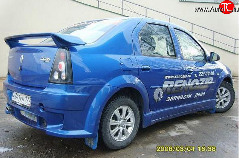 6 499 р. Низкий спойлер Power DM  Renault Logan  1 (2004-2010) дорестайлинг (Неокрашенный)  с доставкой в г. Набережные‑Челны