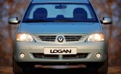 3 069 р. Передний бампер SAT Renault Logan 1 дорестайлинг (2004-2010) (Неокрашенный)  с доставкой в г. Набережные‑Челны. Увеличить фотографию 2