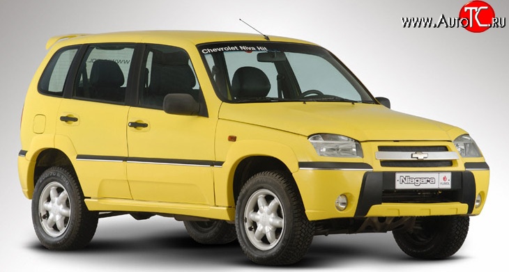 4 499 р. Комплект накладок на двери Ниагара Chevrolet Niva 2123 дорестайлинг (2002-2008) (Неокрашенные)  с доставкой в г. Набережные‑Челны