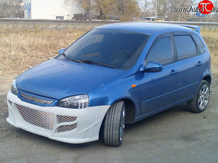 2 099 р. Передний бампер M-VRS Лада Калина 1119 хэтчбек (2004-2013) (Неокрашенный)  с доставкой в г. Набережные‑Челны