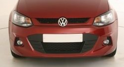 7 249 р. Передний бампер Sport Volkswagen Polo 5 седан дорестайлинг (2009-2015) (Неокрашенный)  с доставкой в г. Набережные‑Челны. Увеличить фотографию 2