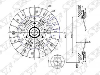 Комплект сцепления SAT (1.4) Volkswagen Golf 5 универсал (2003-2009)