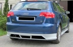 17 899 р. Накладка на задний бампер CSR  Audi A3 ( 8P1 хэтчбэк 3 дв.,  8PA хэтчбэк 5 дв.) (2003-2013) дорестайлинг, дорестайлинг, 1-ый рестайлинг, 2-ой рестайлинг, 2-ой рестайлинг, 3 рестайлинг, 3-ий рестайлинг  с доставкой в г. Набережные‑Челны. Увеличить фотографию 1