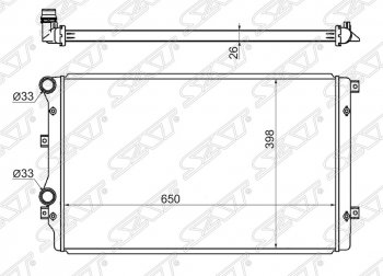 Радиатор двигателя SAT (трубчатый) Volkswagen Touran 1T дорестайлинг минивэн (2003-2006)