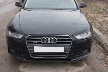 1 139 р. Реснички на фары KURAJ  Audi A4  B8 (2007-2011) дорестайлинг, седан (Неокрашенные)  с доставкой в г. Набережные‑Челны. Увеличить фотографию 2