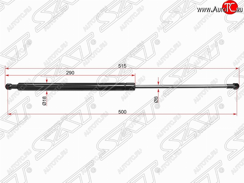 619 р. Упор крышки багажника SAT (газовый)  Audi A4  B6 (2000-2006) универсал  с доставкой в г. Набережные‑Челны