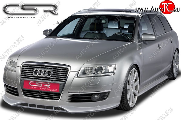 4 999 р. Накладка на передний бампер CSR v2 Audi A6 C6 дорестайлинг, универсал (2004-2008)  с доставкой в г. Набережные‑Челны