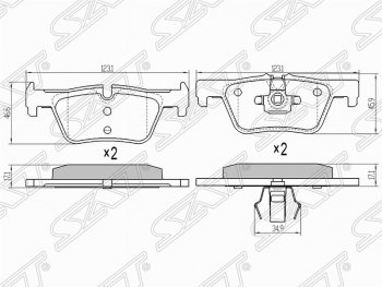 Колодки тормозные SAT (задние, Китай) BMW X3 F25 дорестайлинг (2010-2014)