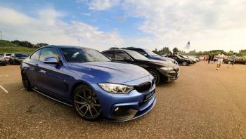 14 499 р. Сплиттер переднего бампера М-Perfomance BMW 4 серия F32 купе дорестайлинг (2013-2017) (цвет: черный матовый)  с доставкой в г. Набережные‑Челны. Увеличить фотографию 2