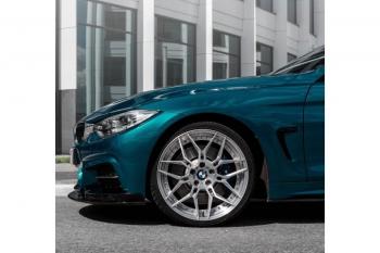 14 499 р. Сплиттер переднего бампера М-Perfomance BMW 4 серия F32 купе дорестайлинг (2013-2017) (цвет: черный матовый)  с доставкой в г. Набережные‑Челны. Увеличить фотографию 4