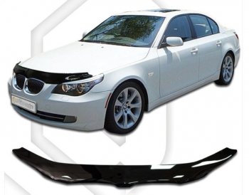 Дефлектор капота CA-Plastic BMW (БМВ) 5 серия ( E60,  E61) (2003-2010) E60, E61 седан дорестайлинг, универсал дорестайлинг, седан рестайлинг, универсал рестайлинг