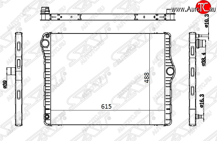 12 999 р. Радиатор двигателя SAT (пластинчатый)  BMW 5 серия ( F11,  F10) (2009-2017) дорестайлинг, универсал, седан дорестайлинг, рестайлинг, седан, рестайлинг, универсал  с доставкой в г. Набережные‑Челны