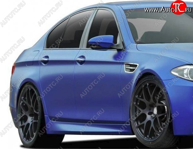 9 049 р. Пороги накладки M-Style BMW 5 серия F10 седан дорестайлинг (2009-2013) (Неокрашенные)  с доставкой в г. Набережные‑Челны