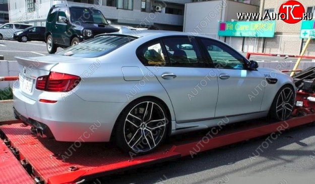 6 749 р. Лип спойлер CT v1 BMW 5 серия F10 седан дорестайлинг (2009-2013) (Неокрашенный)  с доставкой в г. Набережные‑Челны