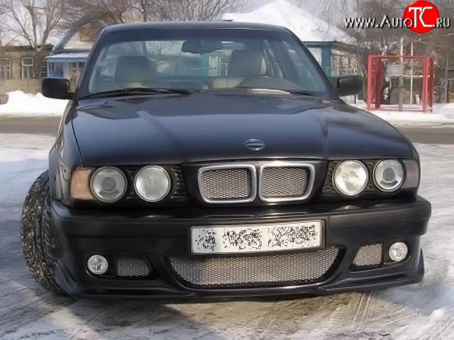 6 899 р. Передний бампер RIEGER BMW 5 серия E34 седан дорестайлинг (1988-1994) (Неокрашенный)  с доставкой в г. Набережные‑Челны