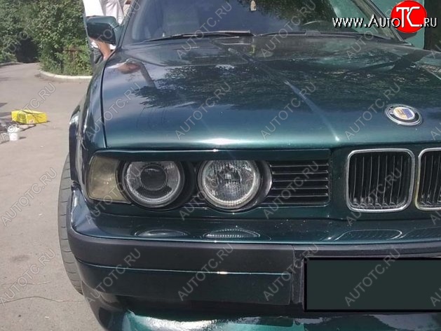 1 649 р. Реснички на фары CT v1 BMW 5 серия E34 седан дорестайлинг (1988-1994) (Неокрашенные)  с доставкой в г. Набережные‑Челны