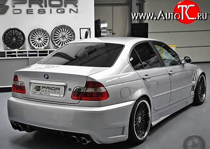 11 799 р. Задний бампер Prior Design BMW 3 серия E46 седан дорестайлинг (1998-2001) (Неокрашенный)  с доставкой в г. Набережные‑Челны