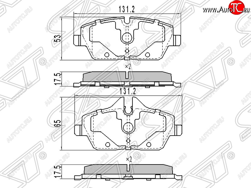 1 099 р. Колодки тормозные SAT (передние)  BMW 1 серия ( E81,  F20) (2007-2020) хэтчбэк 3 дв. рестайлинг, хэтчбэк 5 дв. дорестайлинг, хэтчбэк 5 дв. 2-ой рестайлинг  с доставкой в г. Набережные‑Челны