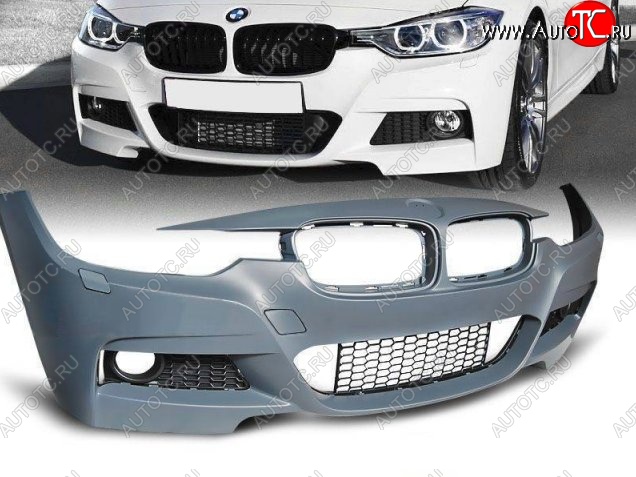 29 949 р. Передний бампер M-pakiet BMW 3 серия F30 седан дорестайлинг (2012-2015) (Неокрашенный)  с доставкой в г. Набережные‑Челны