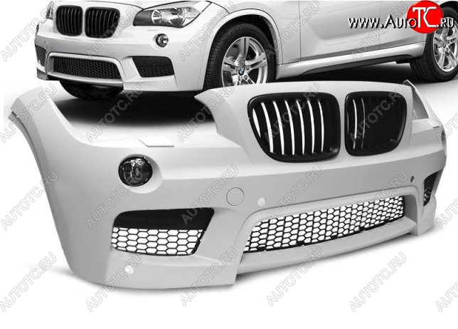 41 399 р. Передний бампер M-pakiet BMW X1 E84 (2009-2015) (Неокрашенный)  с доставкой в г. Набережные‑Челны