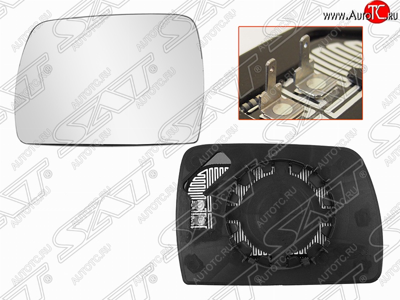 719 р. Левое полотно зеркала SAT (голубой, асферическое с обогревом) BMW X3 E83 (2003-2009)  с доставкой в г. Набережные‑Челны