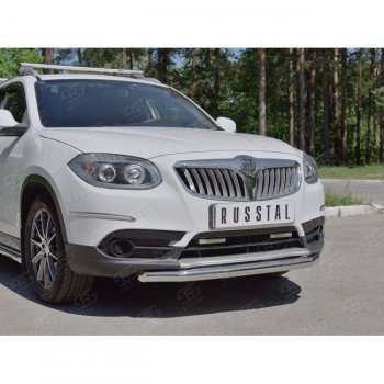 16 999 р. Одинарная защита переднего бампера из трубы d63 мм SLITKOFF  Brilliance V5 (2012-2018)  с доставкой в г. Набережные‑Челны. Увеличить фотографию 2