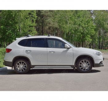 21 999 р. Защита порогов из круглой трубы d63 мм SLITKOFF v1  Brilliance V5 (2012-2018)  с доставкой в г. Набережные‑Челны. Увеличить фотографию 2