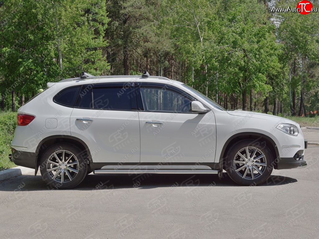 20 849 р. Защита порогов из круглой трубы d63 мм SLITKOFF v2  Brilliance V5 (2012-2018)  с доставкой в г. Набережные‑Челны