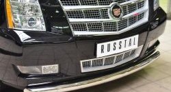 16 299 р. Одинарная защита переднего бампера диаметром 76 мм SLITKOFF Cadillac Escalade GMT926 джип 5 дв. короткая база (2006-2014)  с доставкой в г. Набережные‑Челны. Увеличить фотографию 3