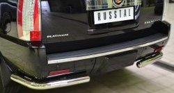 15 999 р. Защита заднего бампера (Ø76 мм уголки, нержавейка) SLITKOFF Cadillac Escalade GMT926 джип 5 дв. короткая база (2006-2014)  с доставкой в г. Набережные‑Челны. Увеличить фотографию 2