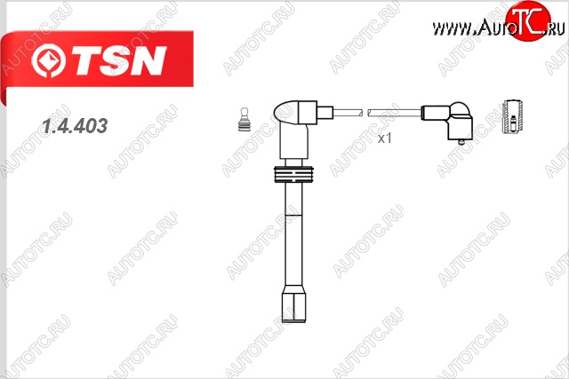 179 р. Провод высоковольтный свечной (№3) TSN  Chery Cross Eastar  B14 - M12  с доставкой в г. Набережные‑Челны