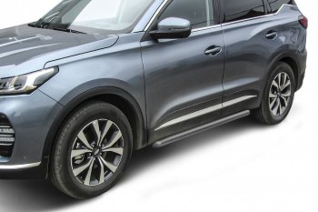 Защита порогов Slitkoff (Ø 57 мм, труба) Chery Tiggo 7 PRO (2019-2024)