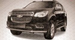 12 299 р. Одинарная защита переднего бампера из трубы диаметром 57 мм Slitkoff  Chevrolet Trailblazer  GM800 (2012-2016) дорестайлинг (Нержавейка, Полированная)  с доставкой в г. Набережные‑Челны. Увеличить фотографию 1