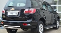 21 799 р. Защита заднего бампера (Ø63 и 42 мм, нержавейка) SLITKOFF Chevrolet Trailblazer GM800 дорестайлинг (2012-2016)  с доставкой в г. Набережные‑Челны. Увеличить фотографию 4