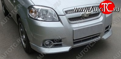 2 999 р. Клыки на передний бампер CT v2 Chevrolet Aveo T250 седан рестайлинг (2006-2011) (Неокрашенная)  с доставкой в г. Набережные‑Челны