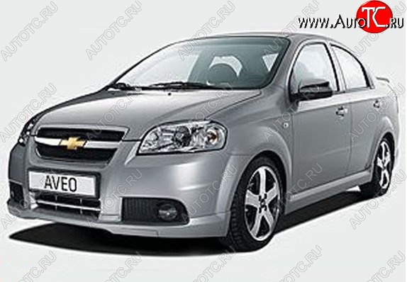 5 099 р. Пороги накладки CT v2 Chevrolet Aveo T250 седан рестайлинг (2006-2011) (Неокрашенные)  с доставкой в г. Набережные‑Челны