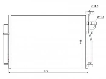 Радиатор кондиционера SAT (2.4 / 3.2) Opel Antara рестайлинг (2010-2015)
