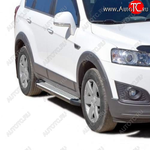 29 899 р. Порожки для ног Бумер (алюминий) Chevrolet Captiva 1-ый рестайлинг (2011-2013)  с доставкой в г. Набережные‑Челны