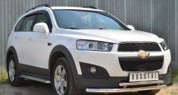 15 999 р. Защита переднего бампера (2 трубыØ63 и 42 мм, нержавейка) SLITKOFF Chevrolet Captiva 2-ой рестайлинг (2013-2016)  с доставкой в г. Набережные‑Челны. Увеличить фотографию 4