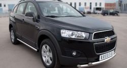 20 849 р. Защита переднего бампера (2 трубыØ63 мм, нержавейка) SLITKOFF Chevrolet Captiva 1-ый рестайлинг (2011-2013)  с доставкой в г. Набережные‑Челны. Увеличить фотографию 4