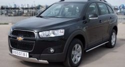 25 999 р. Защита переднего бампера (2 трубыØ75х42 мм, нержавейка) Russtal Chevrolet Captiva 1-ый рестайлинг (2011-2013)  с доставкой в г. Набережные‑Челны. Увеличить фотографию 4