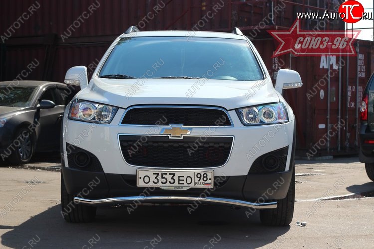 16 469 р. Защита переднего бампера одинарная Souz-96 Premium (d60) Chevrolet Captiva 1-ый рестайлинг (2011-2013)  с доставкой в г. Набережные‑Челны