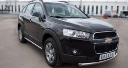 16 999 р. Одинарная защита переднего бампера диаметром 63 мм SLITKOFF  Chevrolet Captiva (2011-2013) 1-ый рестайлинг  с доставкой в г. Набережные‑Челны. Увеличить фотографию 4