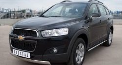 14 999 р. Защита переднего бампера (Ø75х42 мм, нержавейка) Russtal Chevrolet Captiva 1-ый рестайлинг (2011-2013)  с доставкой в г. Набережные‑Челны. Увеличить фотографию 4