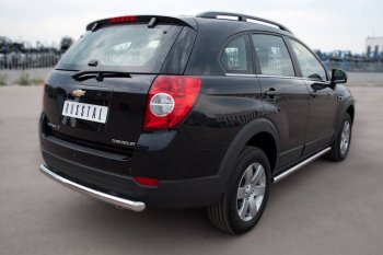 13 299 р. Защита порогов из круглой трубы d63 мм Russtal v3 Chevrolet Captiva 1-ый рестайлинг (2011-2013)  с доставкой в г. Набережные‑Челны. Увеличить фотографию 2