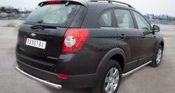 13 849 р. Защита порогов из круглой трубы диаметром 63 мм Russtal Chevrolet Captiva 1-ый рестайлинг (2011-2013) (Защита порогов с со скосами на торцах (вариант 1))  с доставкой в г. Набережные‑Челны. Увеличить фотографию 4